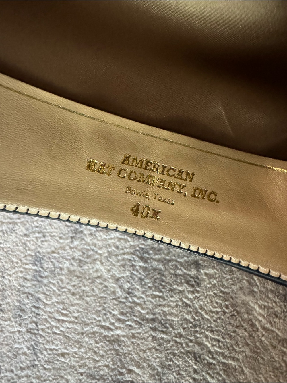 American Hat Co. Navy 40x Felt Western Hat - Picture 7 of 12